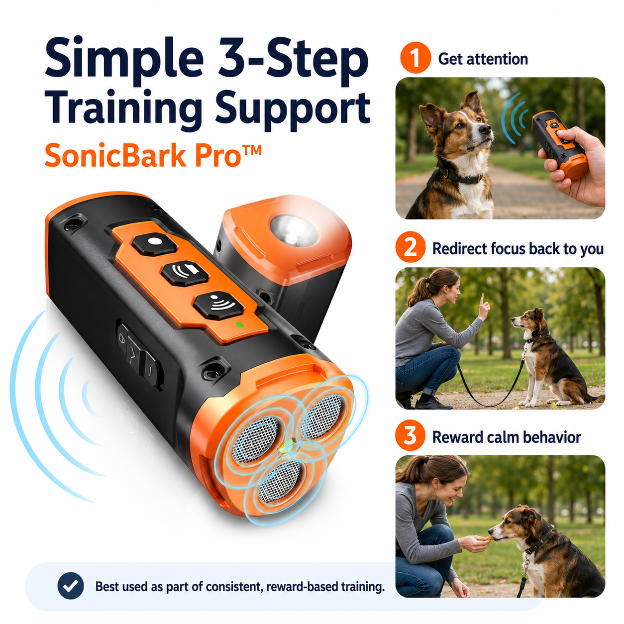 SonicBark Pro™  Ultrasonic Bark Control Trainer